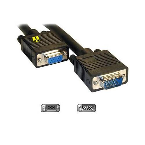 VGA Monitor Extension SVGA M-F 15 pin Cable Black 1 m