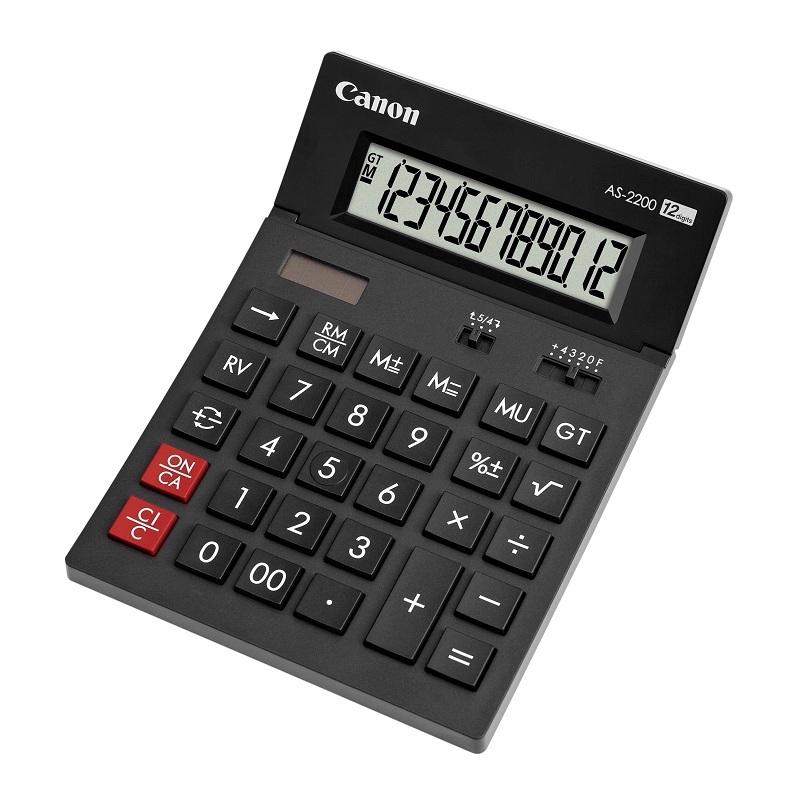 4584B001 Canon AS-2200 Desktop Calculator Dark Grey
