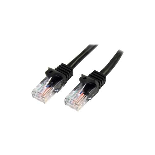 45PAT1MBK StarTech 1 m Black Cat5e Snagless RJ45 UTP Patch Cable 1m Patch Cord