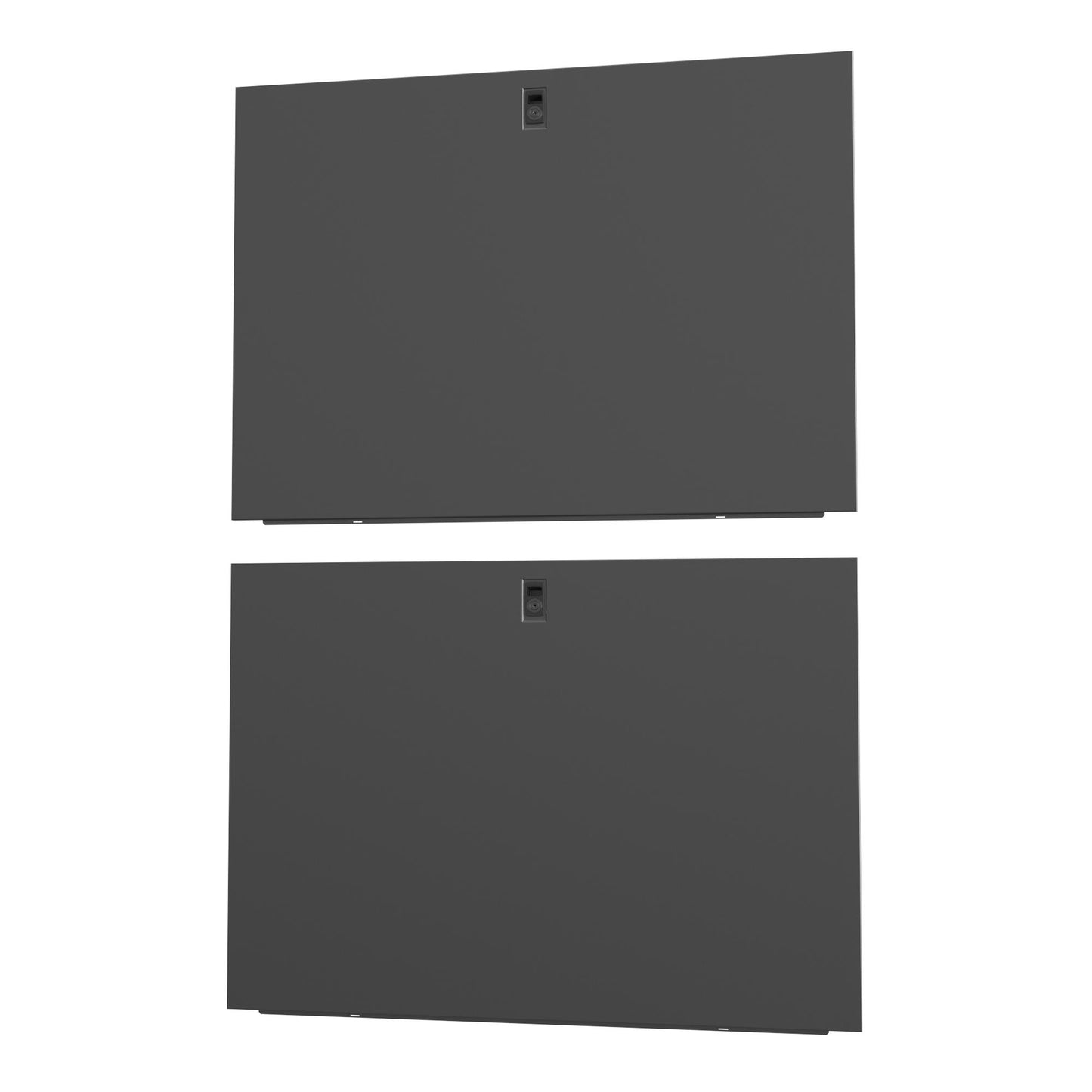 48U X 1100mm Deep Split Side Panels Black (Qty 2)