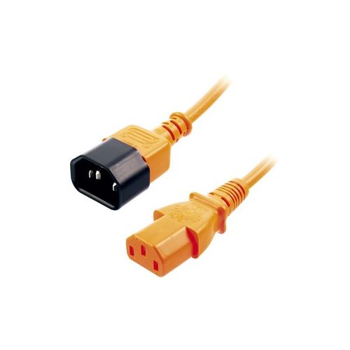 0.5M IEC EXTENSION CABLE IEC C14 TO IEC C13 ORANGE - 30473