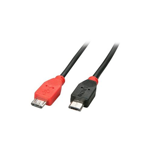 0.5M USB 2.0 OTG CABLE BLK TYPE MICRO-B TO MICRO-B - 31758