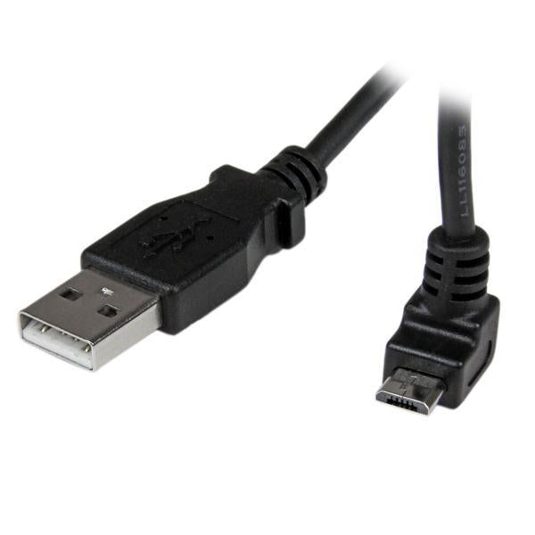 USBAUB2MU Startech 2m Micro USB Cable - A to Up Angle Micro B