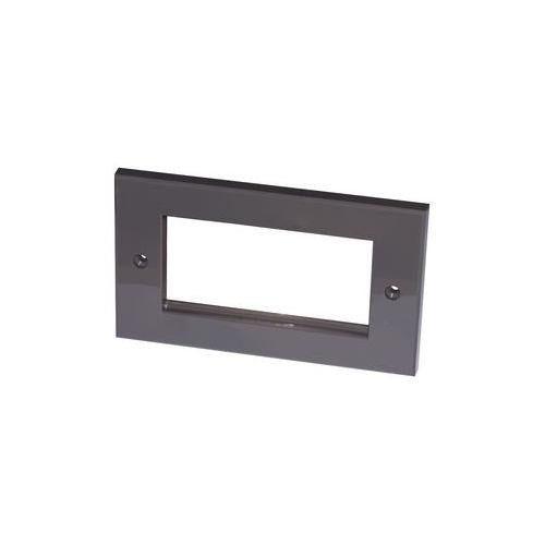 008-010-010-71 Connectix Cabling Systems Faceplate , 2Gang , 4Mod Euro Dda Grey