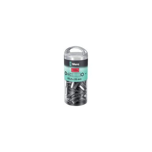 072444 Wera Screwdriver Bits Pz2 100 Pack