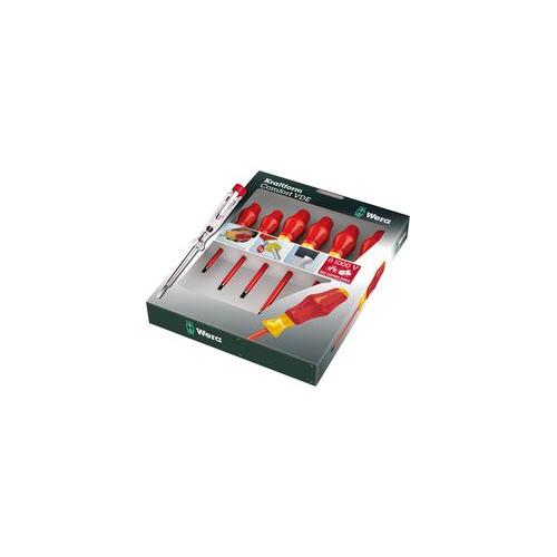 031576 Wera Screwdriver Set , Vde , Slot/Pz 7Pc