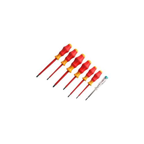 031575 Wera Screwdriver Set , Vde , Slot/Ph 7Pc