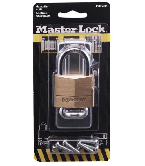 140703EURD Master Lock Hasp And 40mm Padlock