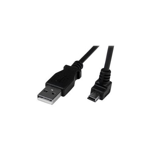 USBAMB2MD Startech Lead, Usb A-Down Angle Mini B, 2M Black