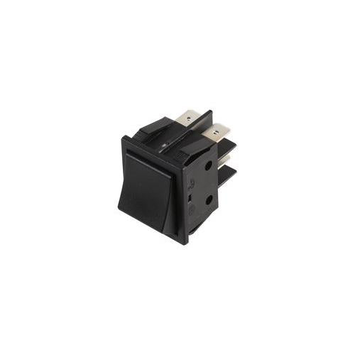 B417C11000000 Molveno Switch, Rocker, DPST, Mom, Black