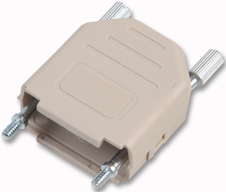 MHDPPK9-LG-K Mh Connectors Dsub Hood, Plastic, Top Ent, Ltgry, 9Way