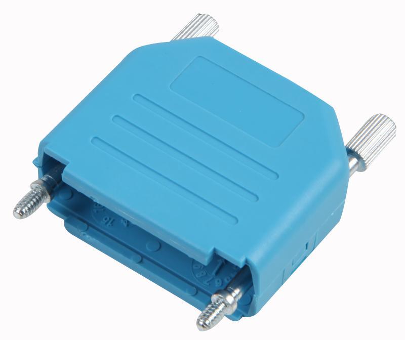 MHDPPK15-B-K Mh Connectors Dsub Hood, Plastic, Top Ent, Blue, 15Way