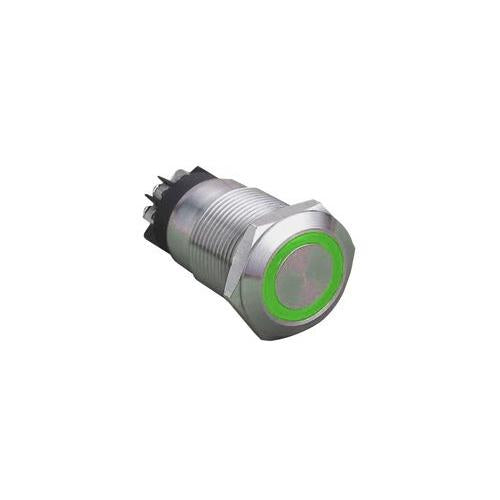AB-AV-922 Push Button, Illu, Av, Ip65, 12V, Green