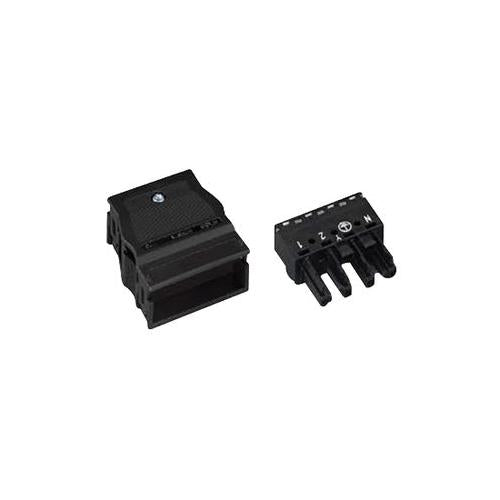 770-104 Wago Socket, Winsta Midi,4P,Blk