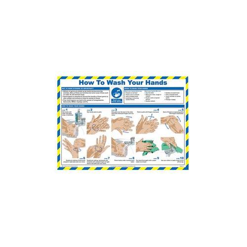 A629T Unbranded Poster How To Wash Your Hands