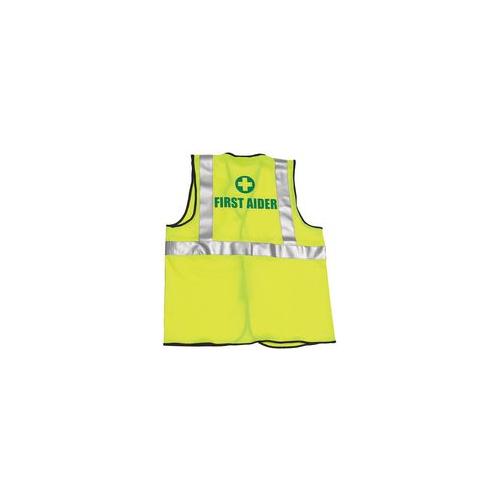 Q4218 Unbranded Hi Viz First Aid Waistcoat Y Xxl/Xxxl