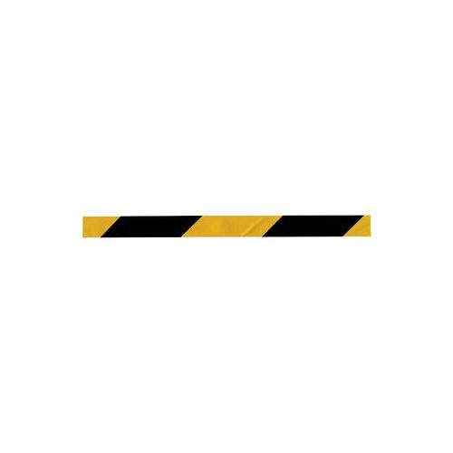 FLUO0011540192 Unbranded Reflective Tape Blk/Yell 19mmx1.52M