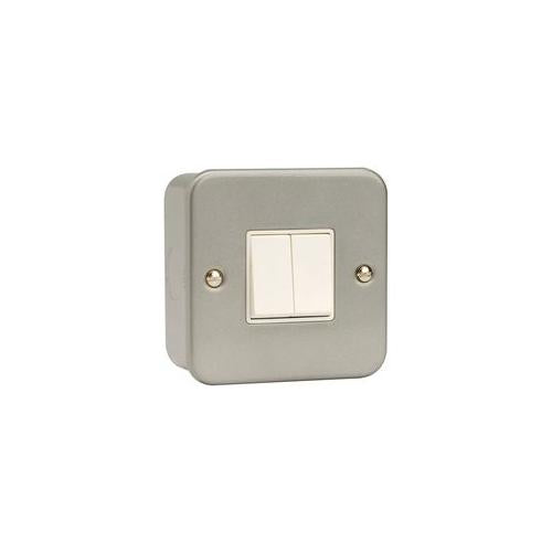 CL012 Click Metal Clad 2-Gang 2-Way 10A Switch