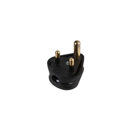 5A PLUG BLACK Pro Elec Round Pin Plug 5A Black