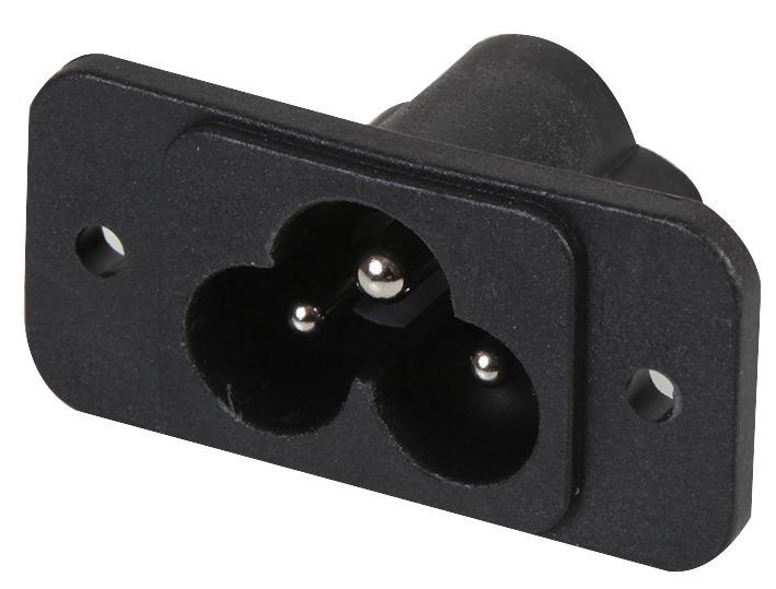 4300.0100 Schurter C6 Iec Appliance Inlet Screw In Panel Mount With Solder Tags