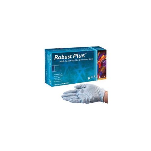 63886 Aurelia Nitrile Gloves Robust Plus Blue S Pk100