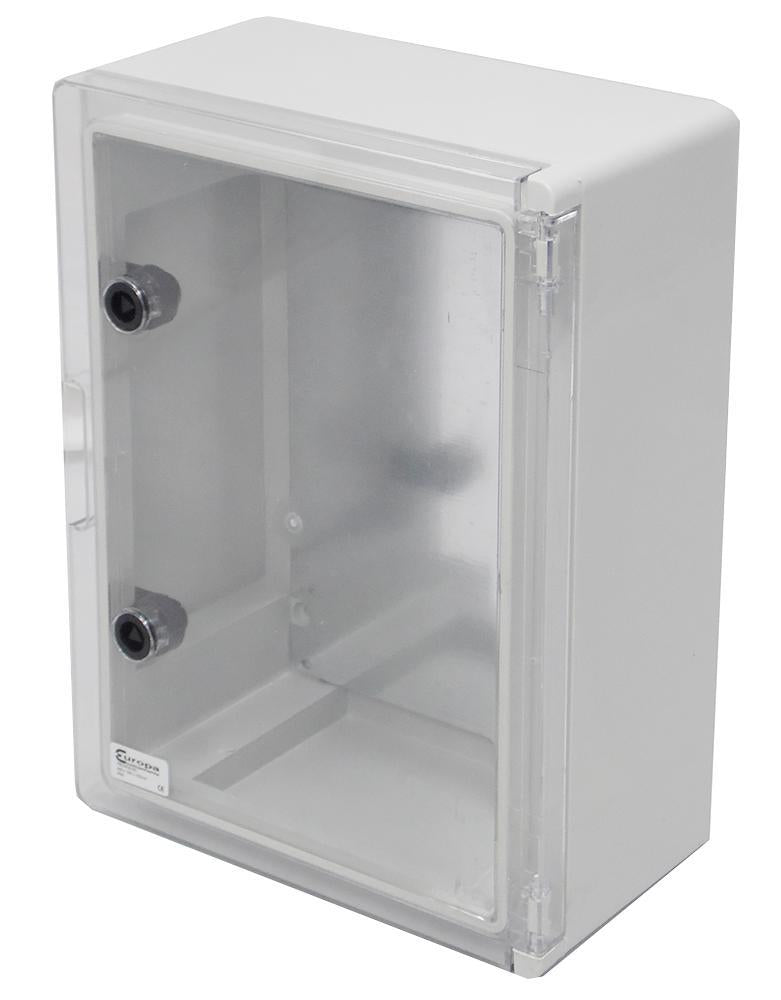 PBE4030016C Europa Components Enclosure Wall Mount 400mm 300mm 165mm Abs (Acrylonitrile Butadiene Styrene)