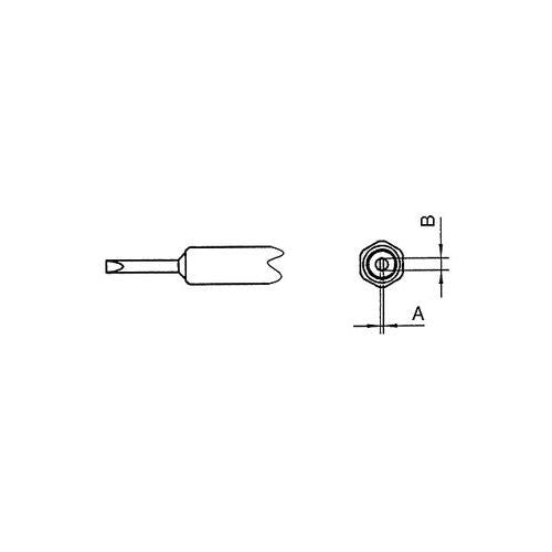 WELLER - NT6 - TIP, 1.6 X 0.4 X 9.5 CHISEL