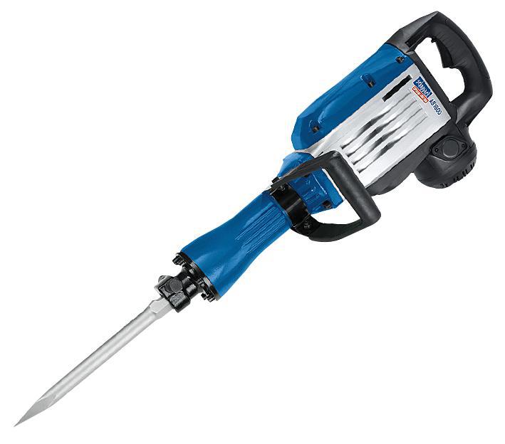 Scheppach 1600w Heavy Duty 50j Impact Energy Demolition Hammer 2X Impact Chisels