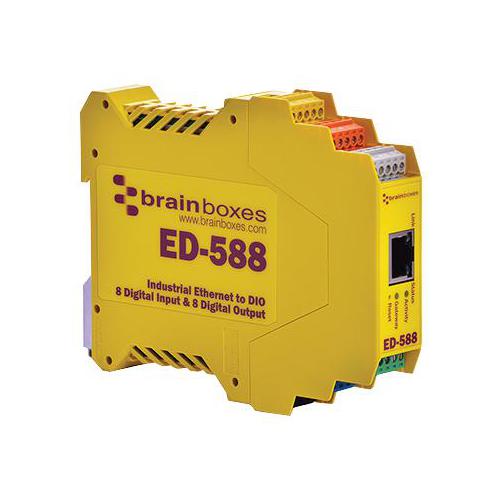 Brainboxes - ED-588 - Ethernet To 8-port Digital I/o & Rs485 Gateway