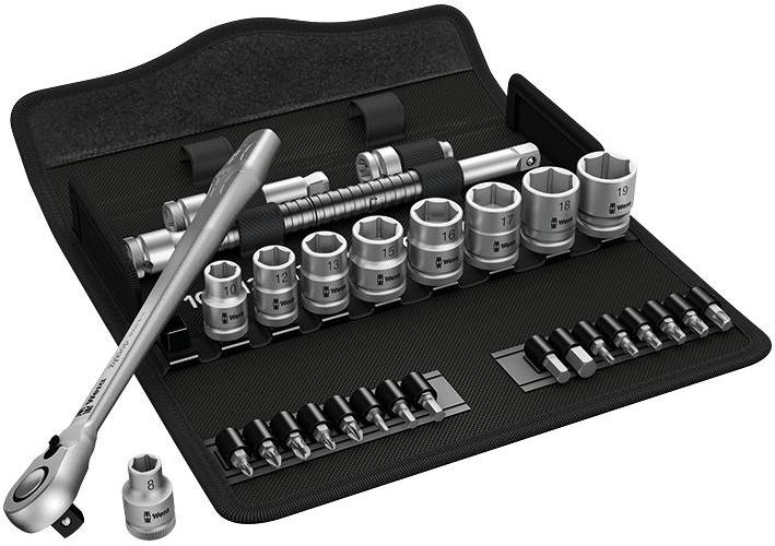 Wera - 05004048001 - Socket Set, Zyklop Slim Switch 3/8" 29pc