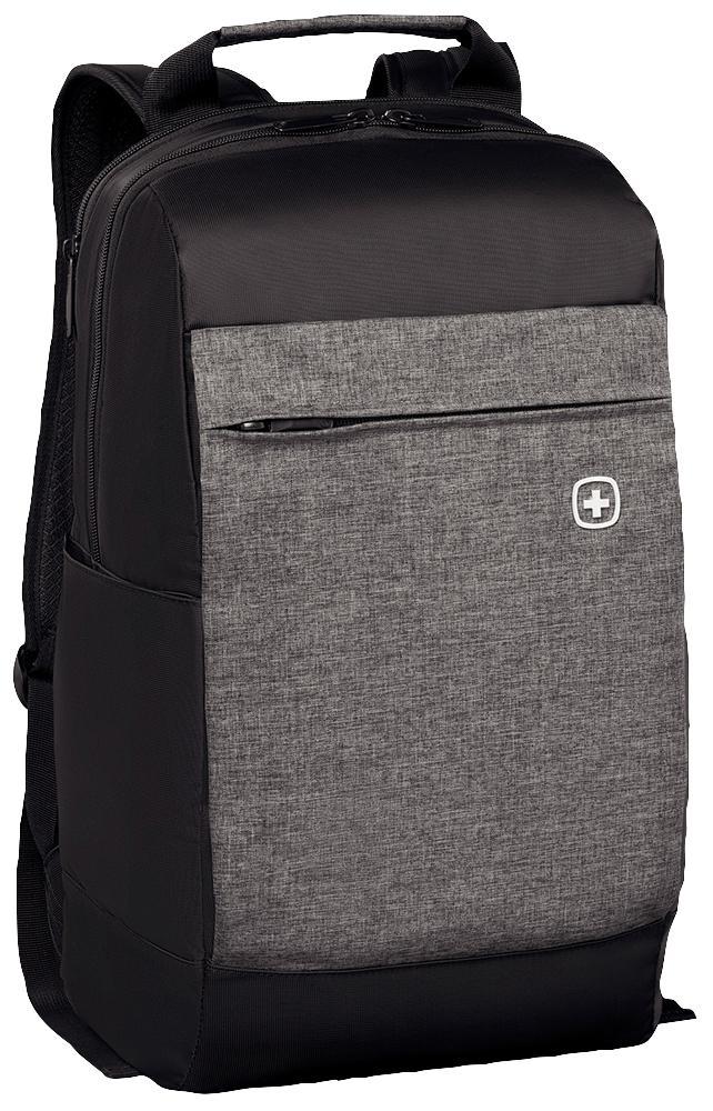 Wenger Swiss Gear 601082 Bahn 14" Laptop Backpack With Tablet Pocket, Black/grey