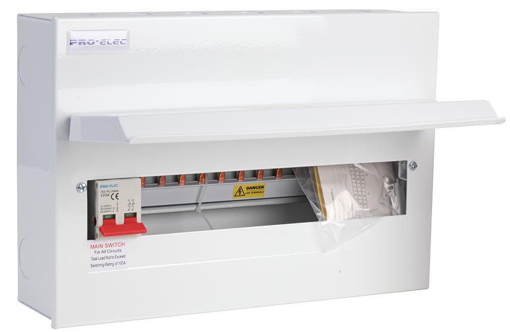 Pro Elec - PM16 - Consumer Unit Metal 16 Way