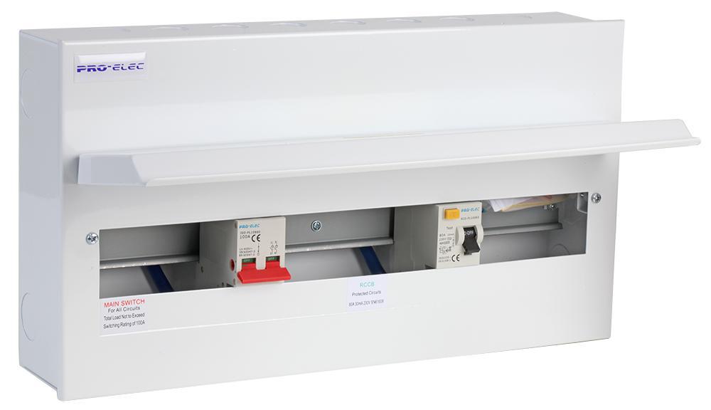 Pro Elec - PS89 - Consumer Unit Metal 21 Way 8+10 S/l