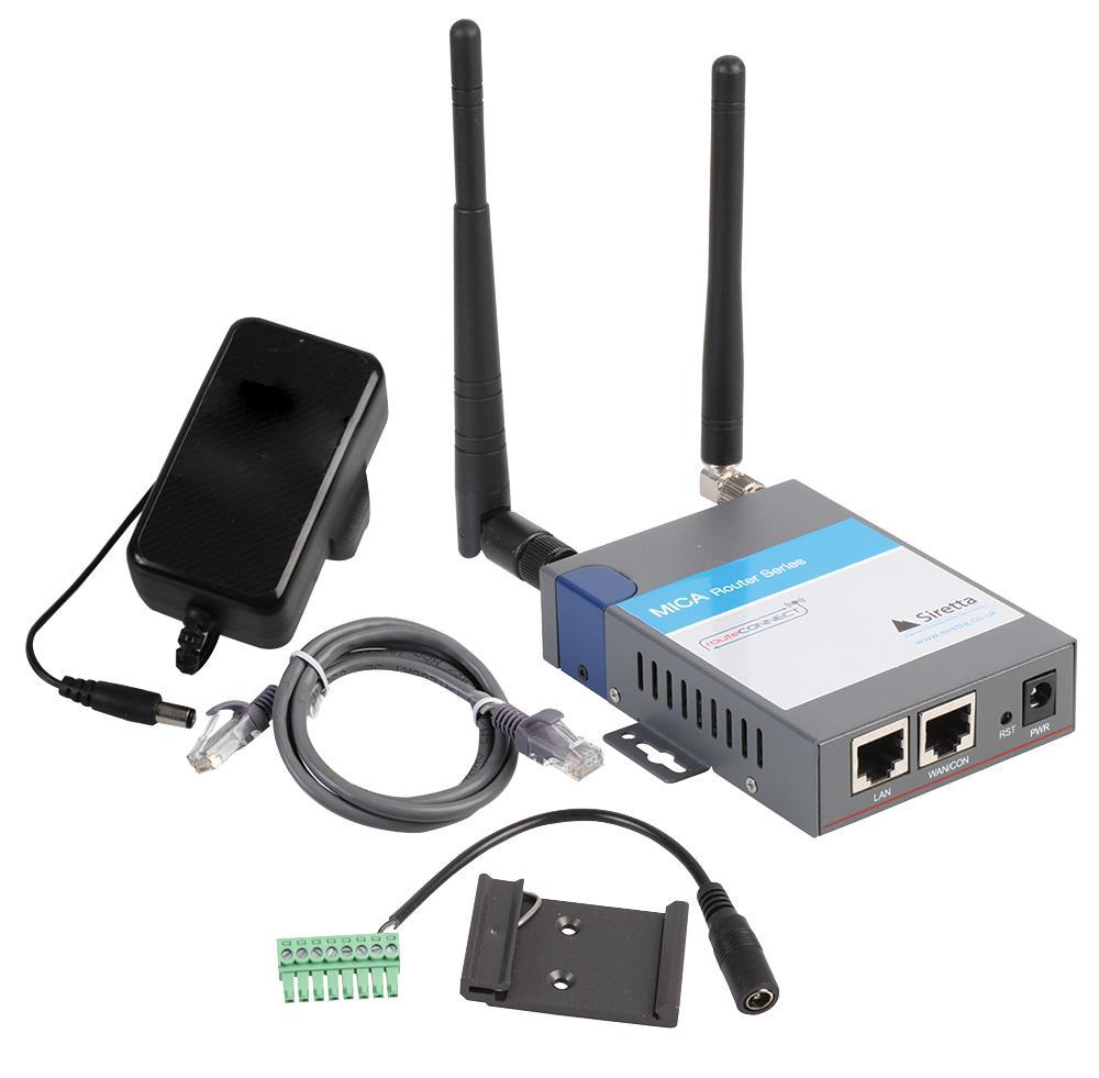 Siretta - QUARTZ-W22-LTE(EU)+ACC - Router, 4g/lte, 2lan/2sim/wifi/3io/rs232