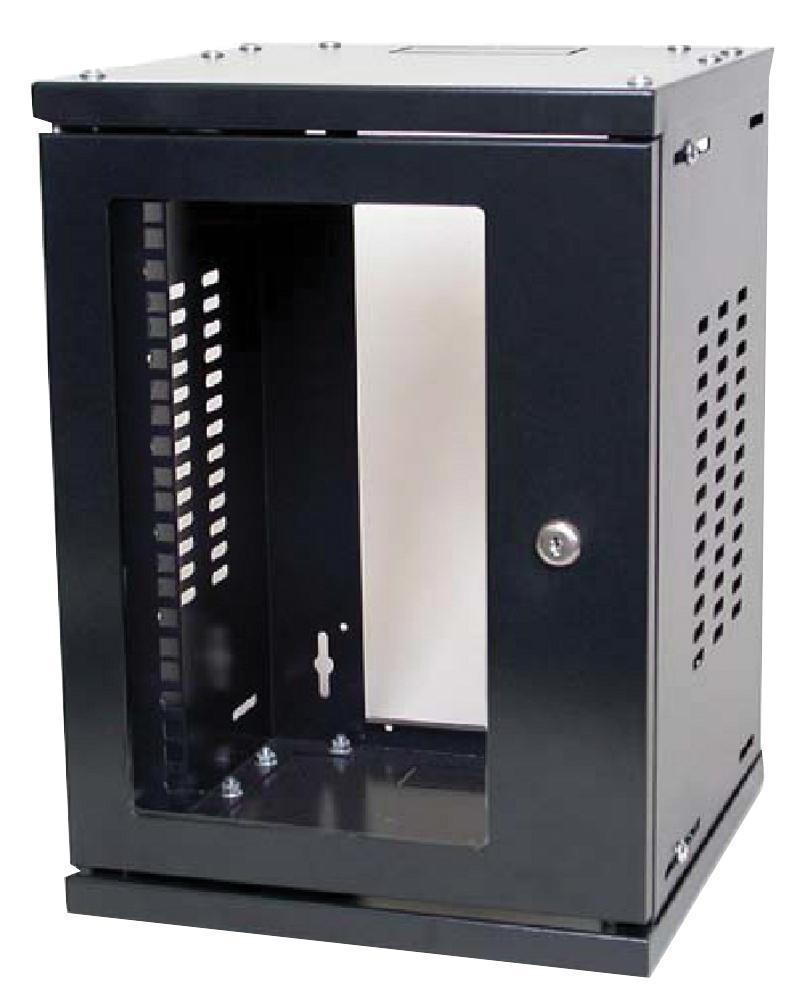 Tuk - MU8/10 - 10 Inch Wall Cabinet, 8u, Steel, Black, 414 Mm, 312 Mm, 300 Mm