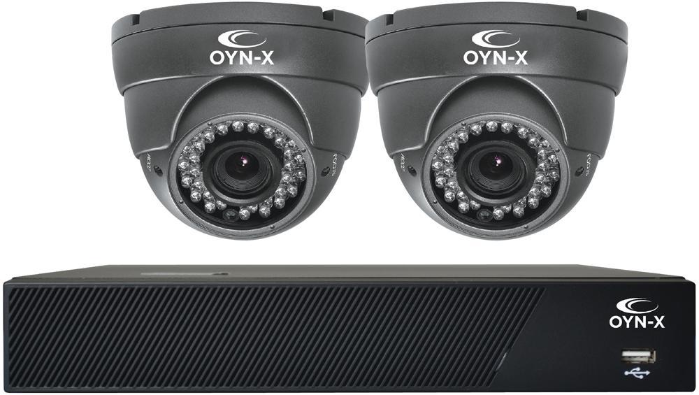 Oyn-x - KIT3X-8-2-36F - Nvr Hd Kit 8-ch 2 Dome Camera 1080p