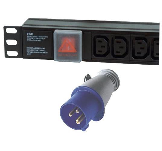 Lms Data 12 Way Iec-13 Horizontal Power Distribution Unit PDU 16a Commando Plug