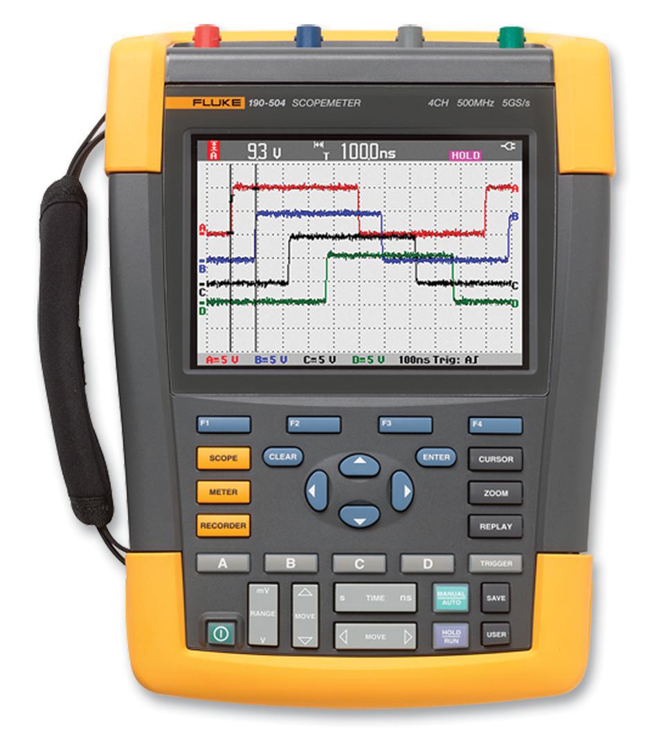 Fluke - FLUKE-190-504/UK - Scopemeter, 4ch, 500mhz, 5gsps, Uk