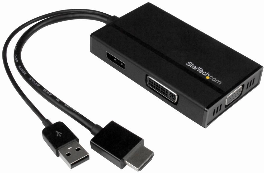 Startech - HD2DPVGADVI - Adapter, Hdmi-displayport 1.2/vga/dvi