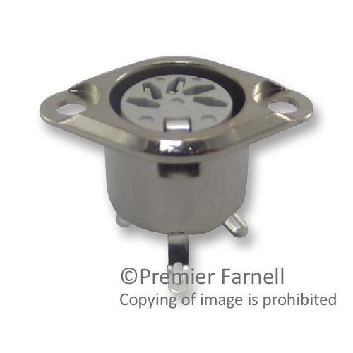 Deltron Components - 630-0500 - Socket, Din, Flanged, 180deg, 5pole