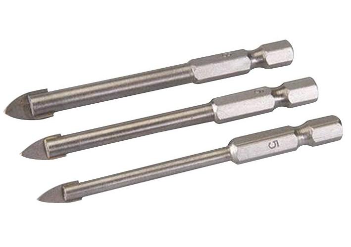224760 - Tile & Glass Drill Bit Hex Drive 3pc Set