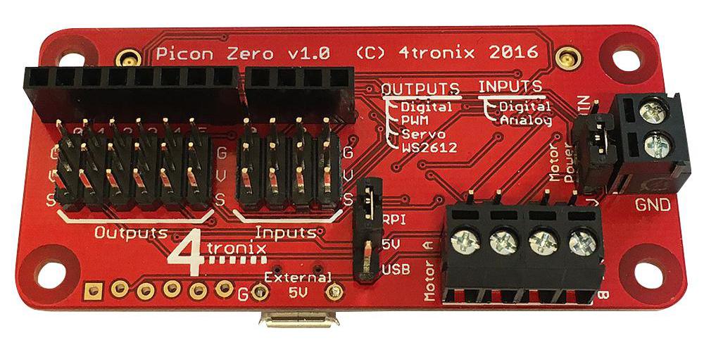 4tronix - PICONZ - Picon Zero, Robotics Controller