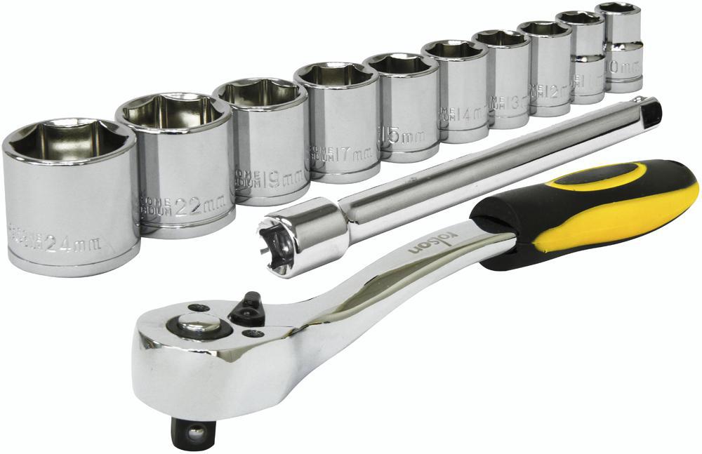 Rolson Tools - 38652 - 3/8" Socket Set 10pc