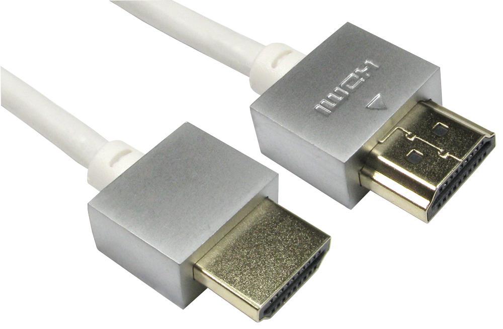 Super Slim Hdmi Cable With Ethernet, 3m White