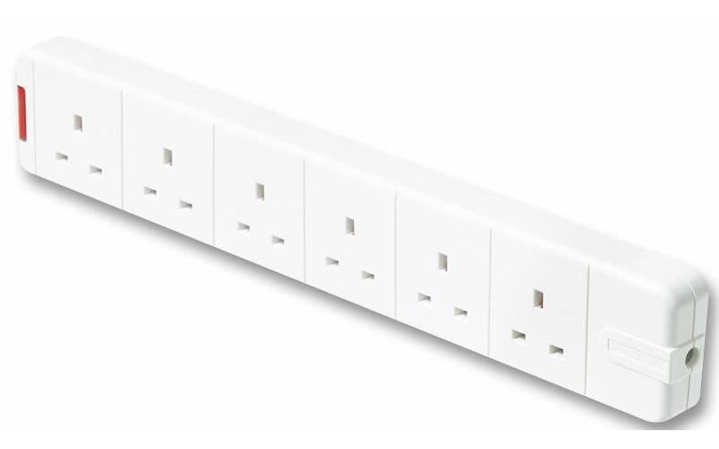 Masterplug - SXG - Trailing Socket 13a 6g + Neon