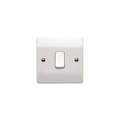 10AX SINGLE POLE 1 GANG 2 WAY PLATESWITCH , MK (ELECTRIC) , K4871 WHI
