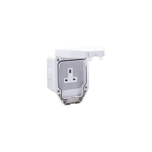 WEATHERPROOF IP56 UNSWITCHED SOCKET SURFACE MOUNT , CRABTREE , 9704