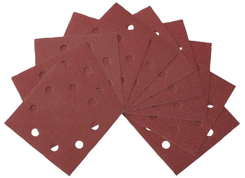1/4 Sanding Sheets Punched 115 x 115mm 120 Grit - 10 Pack - DEWALT