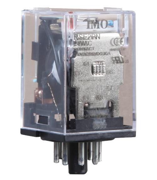 RELAY, 8PIN PLUG IN BUTTON/FLAG 24VAC - IMO PRECISION CONTROLS