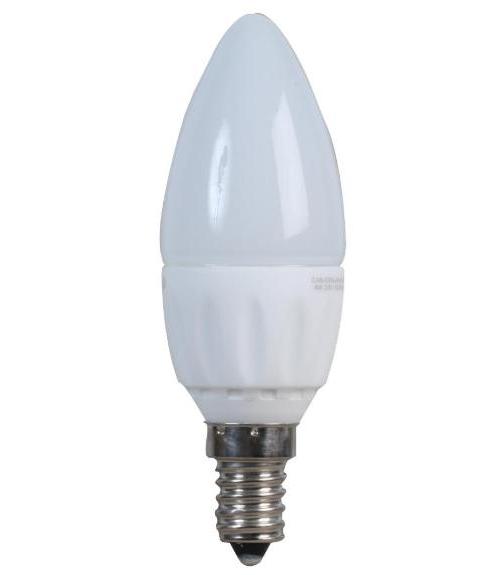 4W Frosted LED Candle Lamp, E14, 4000K - UNBRANDED